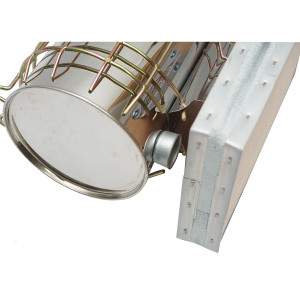 Afumator albine din inox cu cilindru scut termic si burduf din piele 230mm, Cod: DISKR07 - Img 6