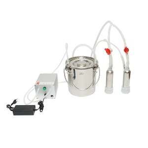 Aparat de muls portabil 60W cu 1 post pentru vaci, bidon inox 7L, Cod: DISPL01, Marca: BRECKNER GERMANY - Img 1
