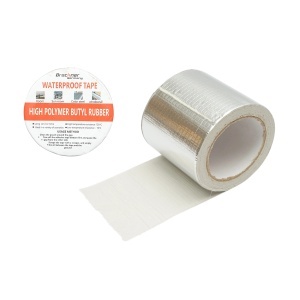 Banda butilica hidroizolanta autoadeziva cu folie de aluminiu 100mmx5m Breckner Germany, BRECKNER GERMANY, BK91211