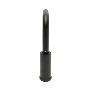 Baterie chiuveta bucatarie negru mat cu pipa rotativa tip U, monocomanda, aliaj zinc, furtunuri incluse, DISVM27 - Img 7