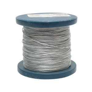 Cablu otel galvanizat fi 1mm, foc 1x7, sarcina maxima 95Kg, 200m/rola, greutate 1Kg , Cod: DISSW38 - Img 1