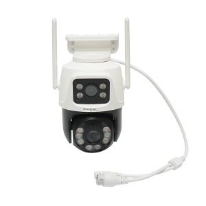 Camera de supraveghere lentila duala 6 MP, P2P WIFI 2.4GHz, rotire 360 grade PTZ cu senzor de miscare, sirena, detectie umana si aplicatie iCSee, BRECKNER GERMANY, BK79710