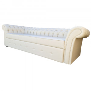 Canapea Extensibila Chesterfield, 250x100x75cm, 3 locuri, Cayenne 1112 Cream, Glasspandoor - Img 5