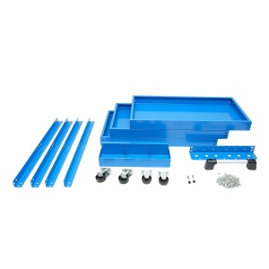 Carucior metalic pe roti cu 3 rafturi pentru scule 660x360x730mm, Cod: DISMC78 - Img 3