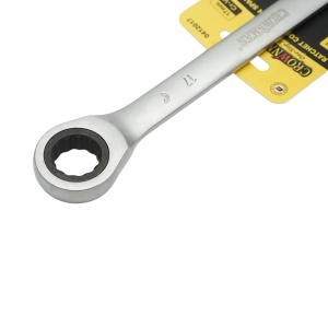 Cheie combinata fixa si inelara cu clichet 17mm Cr-V , Cod: DISUF39, Crownman - Img 5