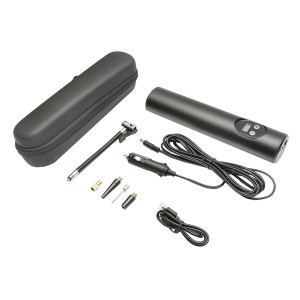 Compresor aer portabil negru 12,4V baterie 6000Am reincarcabila 250x56x47mm cu accesorii, Cod: DISBE04 - Img 2