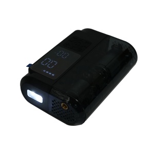 Compresor aer smart portabil digital LED 12V/100W, USB-C 5V/2A, baterie 3x2000mAh, laterna LED, port USB/USB-C, baterie externa, accesorii incluse, Cod: BK79822, - Img 5