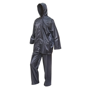 Costum impermeabil XXL cu gluga si pantaloni din poliester si PVC, navy blue,Cod: BK77416, Breckner Germany - Img 2