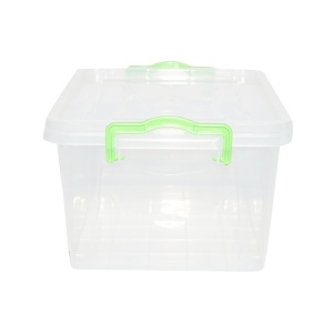 Cutie depozitare 5L cu capac din plastic, transparenta 305x210x135mm, Cod: DISLK07, Brand: BRECKNER GERMANY - Img 2