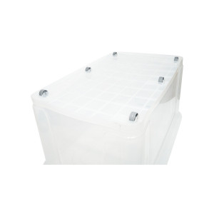 Cutie depozitare 80L cu capac si roti din plastic transparenta 725x470x360mm Cod: DISLK09, Breckner Germany - Img 5