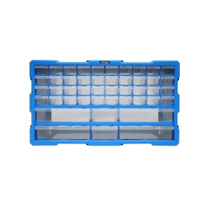 Cutie depozitare albastra din plastic modulara, 46 sertare 620x157x360mm, Cod: DISLP04A, Brand: BRECKNER GERMANY
