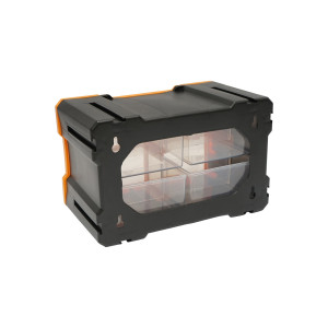 Cutie depozitare galbena din plastic modulara, 4 sertare 158x266x170mm, Cod: BK78047G, Breckner Germany - Img 3