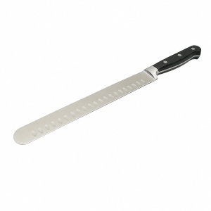 Cutit feliat profesional 25cm, lama alveolata otel 5Cr15MoV, maner ABS negru Breckner Germany, AAA412 - Img 2