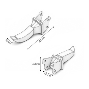 Dinte scarificator pentru mini excavator 0.8-2.5 tone, 40TH054 - Img 4