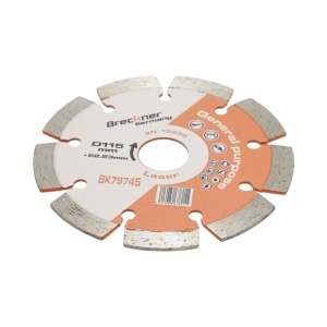 Disc diamantat segmentat 115x22.23mm, segment 10mm pentru caramida, beton, zidarie, boltari, piatra Breckner Germany, BRECKNER GERMANY, BK79745 - Img 3