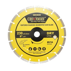 Disc diamantat segmentat 230x22.23mm, viteza max. 6600rpm, taiere uscata pentru beton, piatra, granit, marmura , Cod: DISPT16, Marca: CROWNMAN