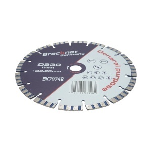 Disc diamantat turbo segmentat 230x22.23mm, segment 10mm pentru beton armat, piatra dura, pavele Breckner Germany, BRECKNER GERMANY, BK79742 - Img 3