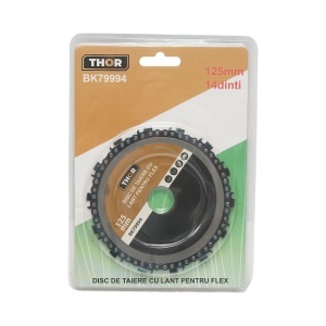 Disc flex lant drujba 125x22mm 14 dinti pentru taiere lemn THOR, THOR, BK79994 - Img 2