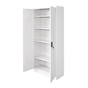Dulap metalic fiset 1800x800x350mm cu 2 usi securizate, 4 polite, gri, Cod: BK92938, Brand: BRECKNER GERMANY - Img 5