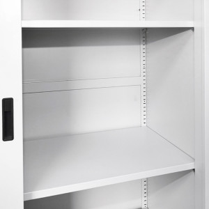 Dulap metalic fiset 1900x1200x450mm cu 2 usi culisante securizate, 4 polite, max 50kg/polita, gri, Cod: BK92939, Echivalență: DISEG34, Breckner Germany - Img 6
