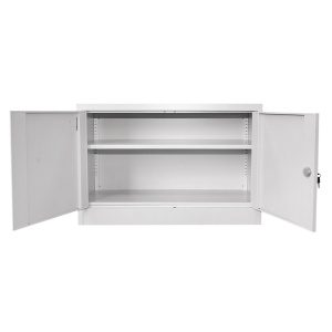 Dulap metalic fiset 900x600x400mm cu 2 usi securizate, 1 polita, gri, Cod: BK92941, Brand: BRECKNER GERMANY - Img 2