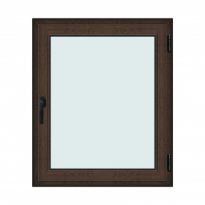 Fereastra 100x120cm, 1 canat, wenge (tabac), dreapta si rabatare, Klass, 7cm, 6 camere, 2 garnituri - Img 1
