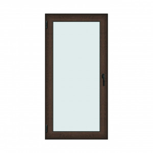 Fereastra 100x200cm, 1 canat, wenge (tabac), stanga si rabatare, Klass, 7cm, 6 camere, 2 garnituri - Img 1