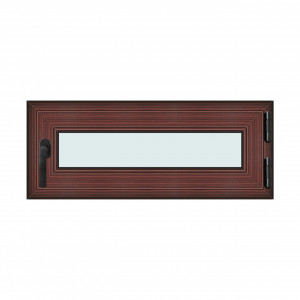 Fereastra 100x40cm, 1 canat, mahon, dreapta si rabatare, Klass, 7cm, 6 camere, 2 garnituri