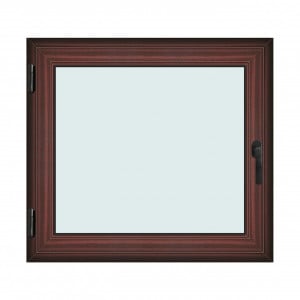 Fereastra 110x100cm, 1 canat, mahon, stanga si rabatare, Klass, 7cm, 6 camere, 2 garnituri