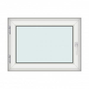 Fereastra 110x80cm, 1 canat, alb, stanga si rabatare, Klass, 7cm, 6 camere, 2 garnituri