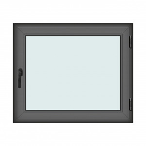 Fereastra 120x100cm, 1 canat, antracit, dreapta si rabatare, Klass, 7cm, 6 camere, 2 garnituri