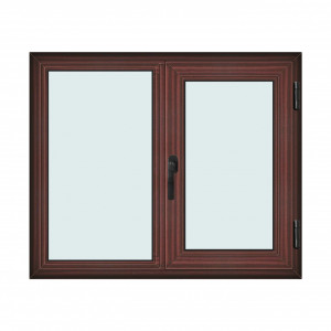 Fereastra 120x100cm, 2 canate, mahon, dreapta si rabatare, Klass, 7cm, 6 camere, 2 garnituri - Img 1