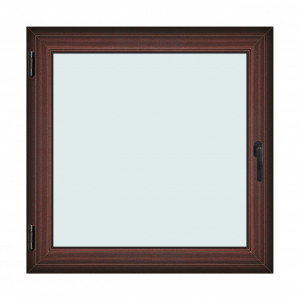 Fereastra 120x120cm, 1 canat, mahon, stanga si rabatare, Klass, 7cm, 6 camere, 2 garnituri - Img 1