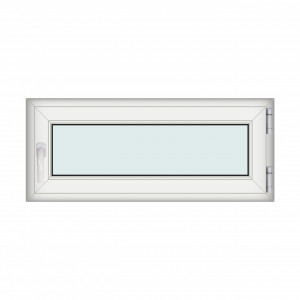 Fereastra 120x50cm, 1 canat, alb, dreapta si rabatare, Klass, 7cm, 6 camere, 2 garnituri - Img 1