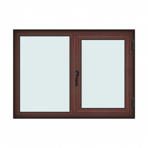 Fereastra 150x110cm, 2 canate, mahon, dreapta si rabatare, Klass, 7cm, 6 camere, 2 garnituri - Img 1