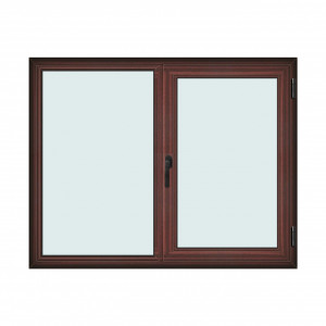 Fereastra 165x130cm, 2 canate, mahon, dreapta si rabatare, Klass, 7cm, 6 camere, 2 garnituri