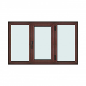 Fereastra 180x110cm, 3 canate, mahon, dreapta si rabatare, Klass, 7cm, 6 camere, 2 garnituri