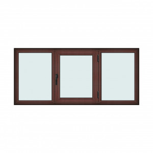 Fereastra 220x100cm, 3 canate, mahon, dreapta si rabatare, Klass, 7cm, 6 camere, 2 garnituri - Img 1