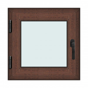 Fereastra 70x70cm, 1 canat, maro, nuc, stanga si rabatare, Klass, 7cm, 6 camere, 2 garnituri