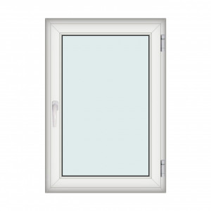 Fereastra 90x130cm, 1 canat, alb, dreapta si rabatare, Klass, 7cm, 6 camere, 2 garnituri