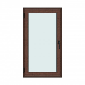 Fereastra 90x160cm, 1 canat, maro, nuc, stanga si rabatare, Klass, 7cm, 6 camere, 2 garnituri