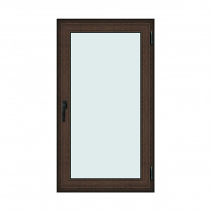 Fereastra 90x160cm, 1 canat, wenge (tabac), dreapta si rabatare, Klass, 7cm, 6 camere, 2 garnituri