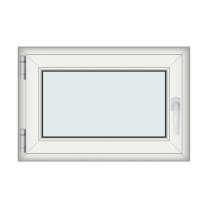 Fereastra 90x60cm, 1 canat, alb, stanga si rabatare, Klass, 7cm, 6 camere, 2 garnituri - Img 1