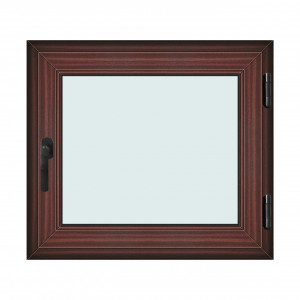 Fereastra 90x80cm, 1 canat, mahon, dreapta si rabatare, Klass, 7cm, 6 camere, 2 garnituri
