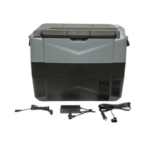 Frigider auto 45L cu compresor 12V-24V-220V, 60W, afisaj LCD, zona dubla de racire, USB 630x390x490mm, BK99977 - Img 2