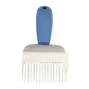 Furculita apicola pentru descapacit din inox cu maner plastic 190mm, Cod: DISKR28 - Img 3