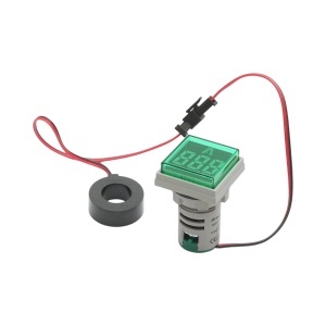 Indicator digital ampermetru LED verde 0-100A, 220V/380V Ø 22mm Breckner Germany, BRECKNER GERMANY, BK76635