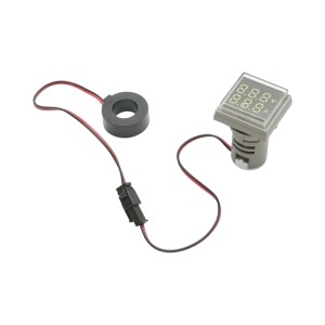 Indicator digital ampermetru si voltmetru LED alb 0-100A/50-500V AC Ø 22mm Breckner Germany, BRECKNER GERMANY, BK76646