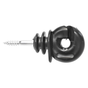 Izolator inelar compact negru fi 5.9mm 89x40mm gard electric, Cod: 87TH678, Brand: THOR - Img 1