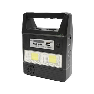 Kit iluminat portabil, LED, cu 3 becuri/proiector, radio FM, telecomanda panou solar si baterie 6V, 3 Ah, pentru pescuit, camping, GD-8216, Cod: DISLK28, Gdplus - Img 4